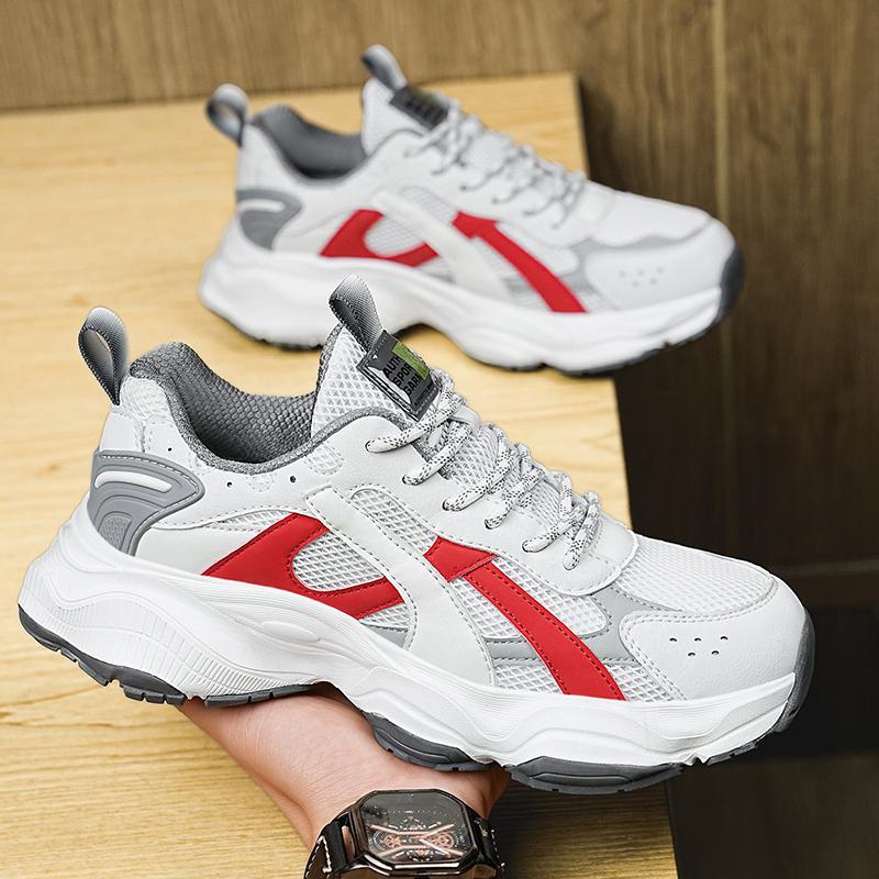 2024 Four Seasons Men's Thick soled Shoes Casual Sports Shoes Mesh Breathable Men's Shoes dh910320090