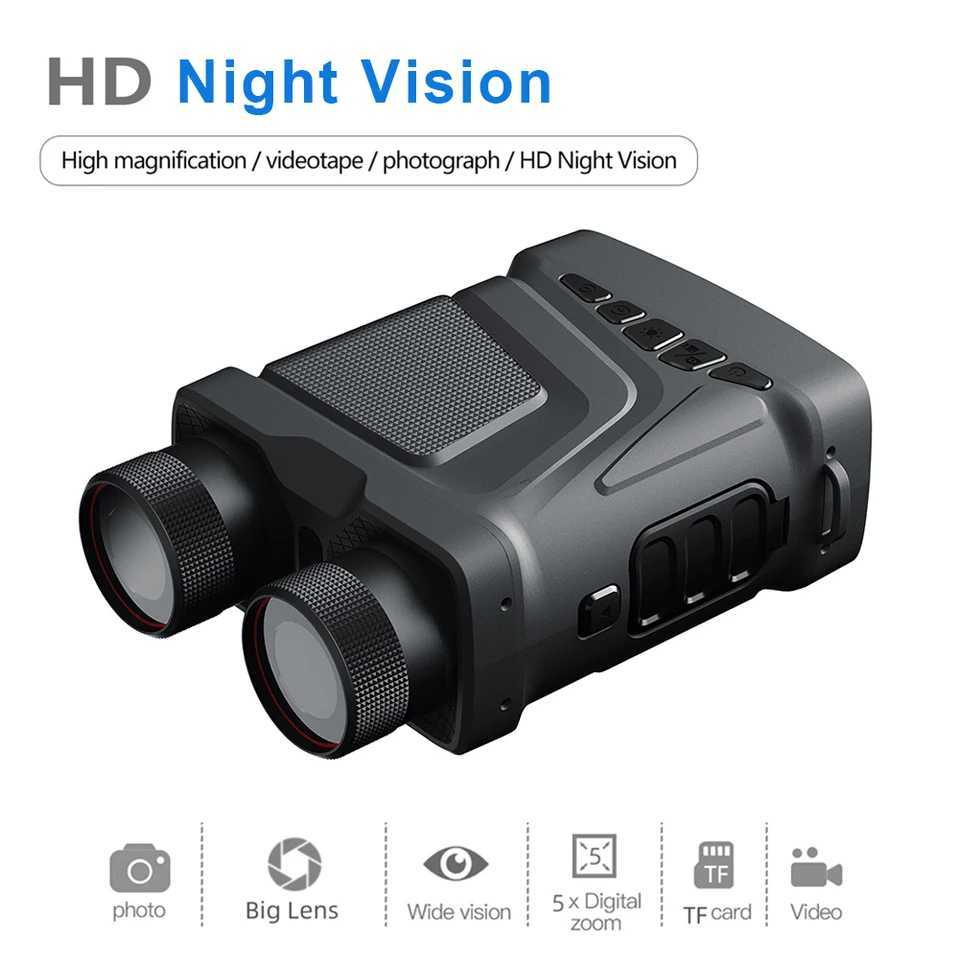 R12 2.5K UHD Infrared Tactical Telescope Camera Recorder Goggle 10X Zoom Digital Night Vision Binoculars for Hunting CampingXJ241028