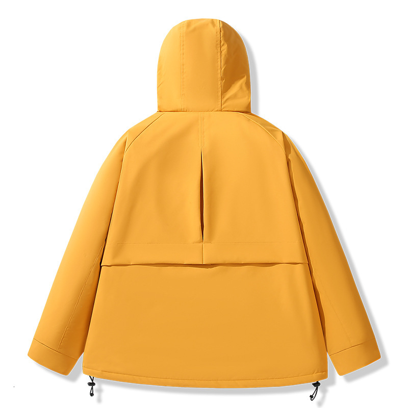 2024 New Designer Yellow Yimei with Velvet 2024 Spring and Autumn Work Clothes Assault Clothes Outdoor Mountaineering