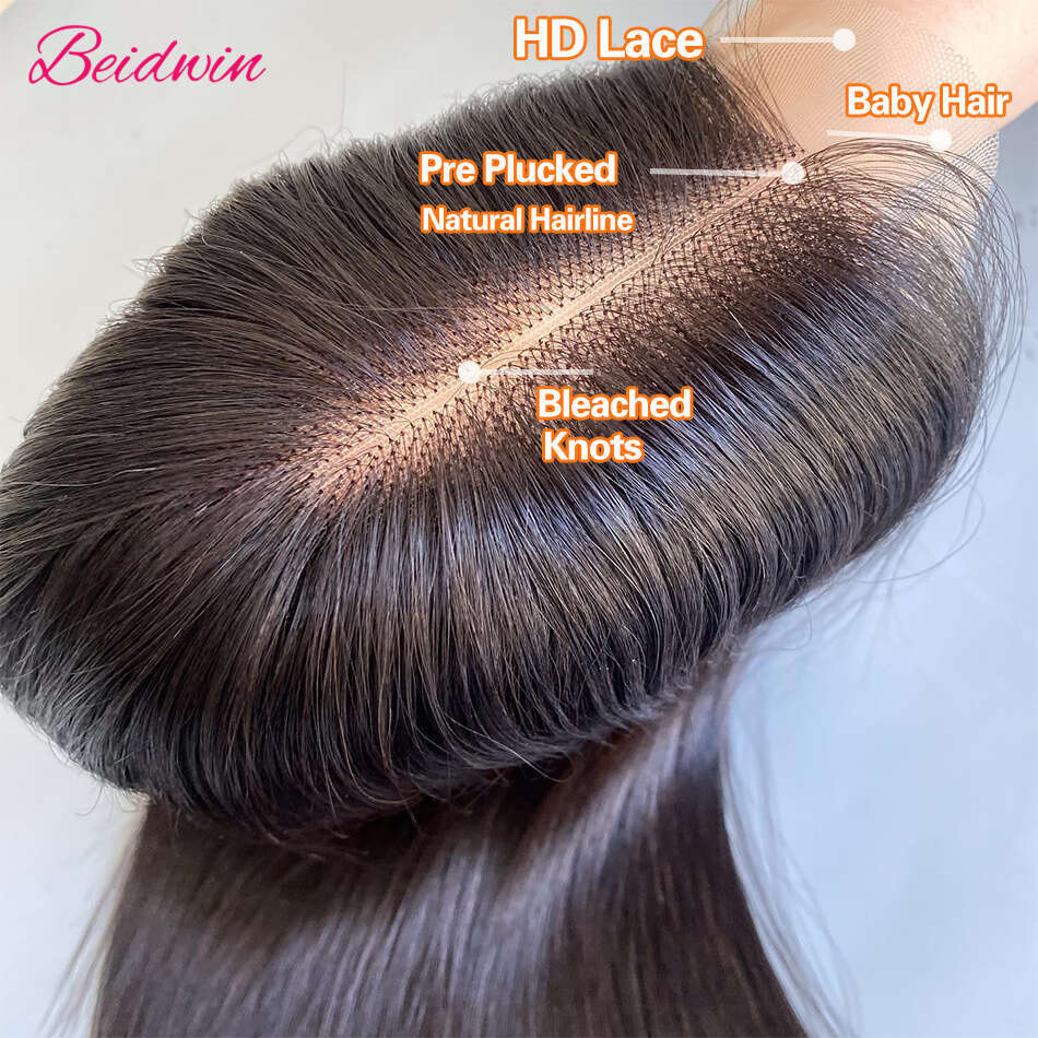 Straight Frontal Wig Human Hair HD Lace x Real Wear Go Glueless