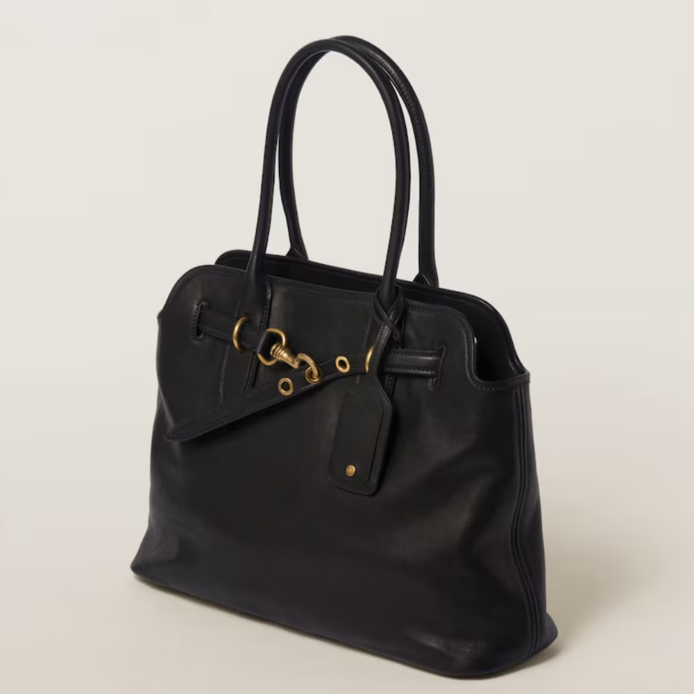 Womens Mens Aventure Nappa leather tote Vintage Designer shoulder city bag Fashion handbag Top handle black brown pochette crossbody brand clutch bags