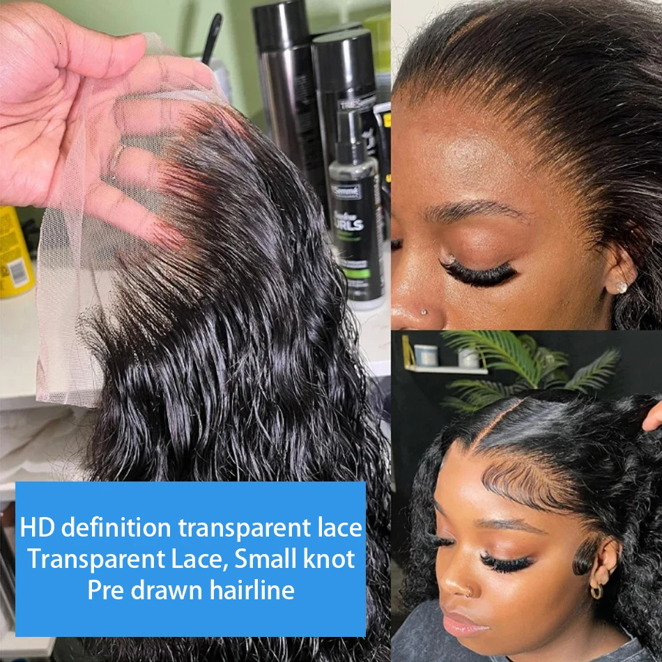 4x4 Deep Wave Wig Front Human Hair Brazilian Remy 13x4 Water Curly Short Bob 180% Lace Closure Wigs For Women