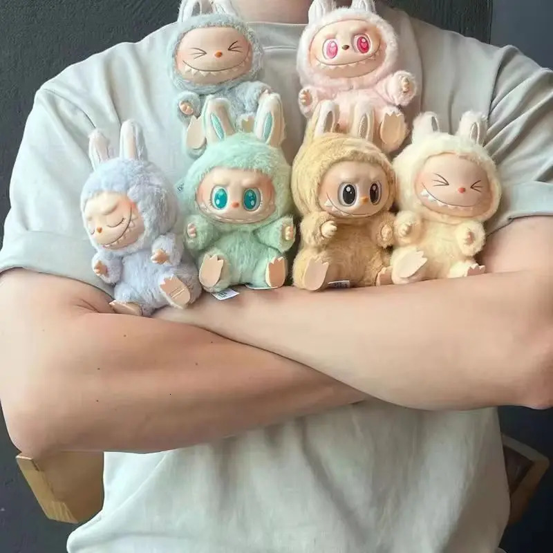Free shipping mart 20 Labubu The Monsters Sit And Party Vinyl Blind Box HeartBeating aron Children Pendant Decoration Birthday Gifts