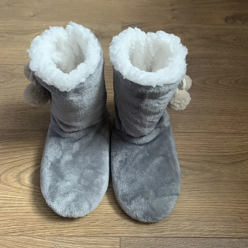 Womens Fluffy Slippers Christmas Winter Floor Shoes Indoor Home Fur Plush Anti S Non Slip Soft Warm Female Boots 2024 241025