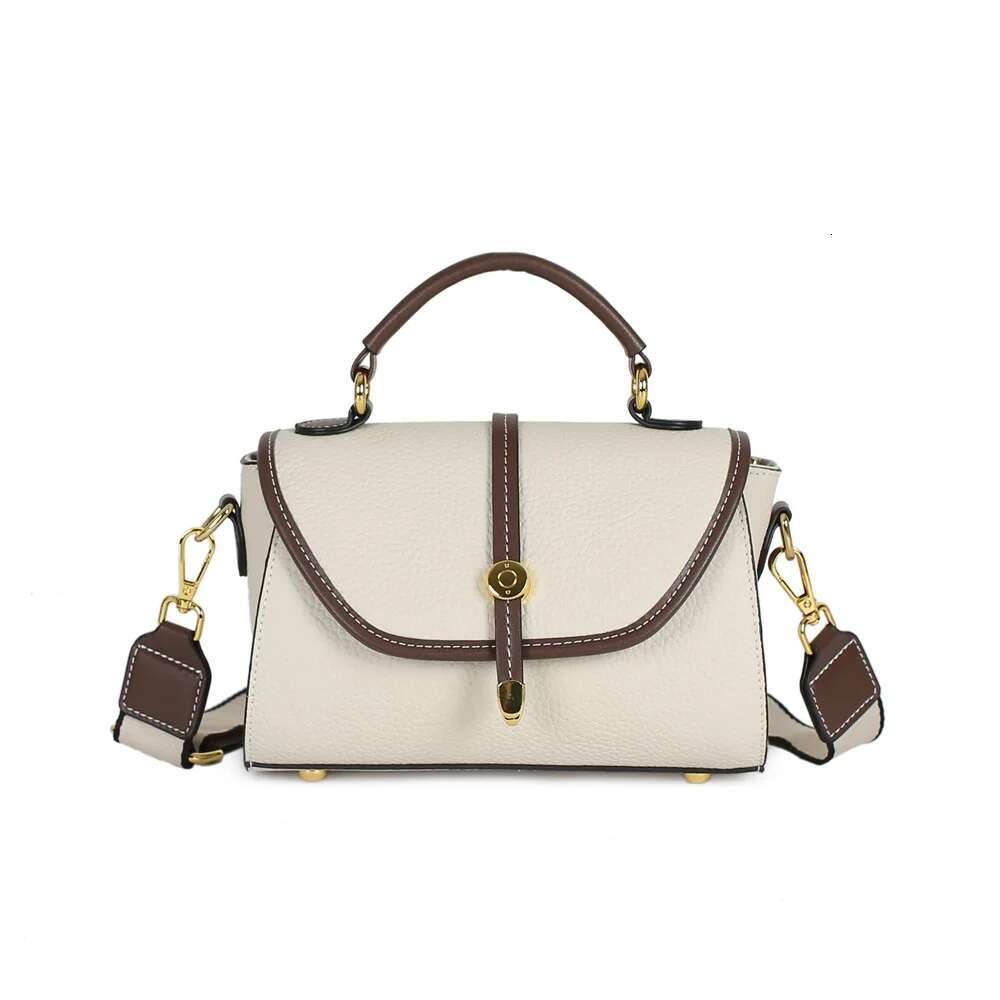 New Summer Carrot Hit Color Flap 2 Straps Women Shoulder 100% Genuine Leather Ladies Messenger Bag Soft Handbag