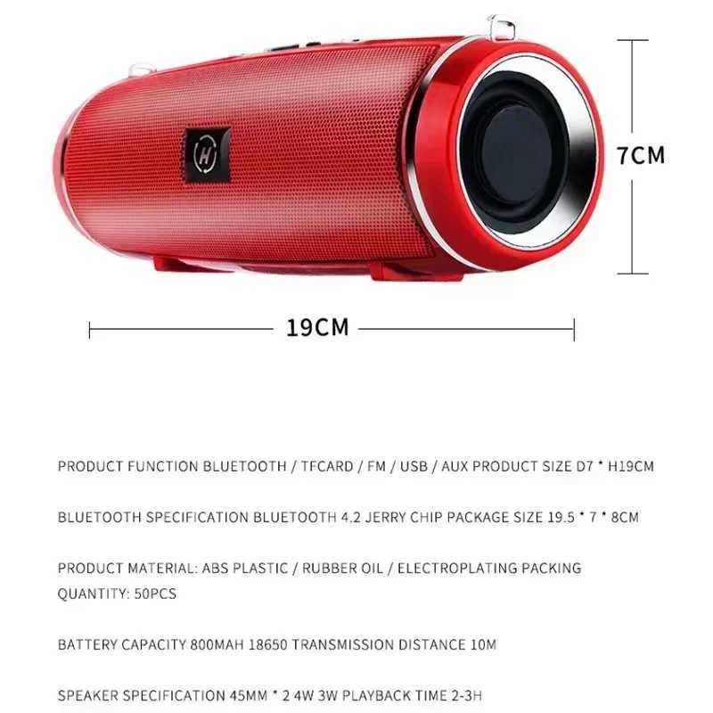 Loudspeaker box Portable Wireless Speaker IPX7 Waterproof Outdoor HIFI Pillar Speaker Subwoofer Stereo Speaker FM Radio TF Boom Box Z241028