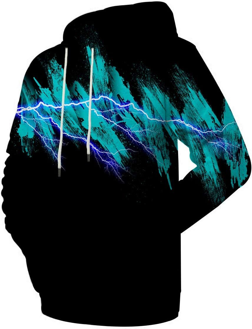 Hoodie for Mens Unisex Colorful Graphic Hoodies 3D Print Cool Sweatshirt Cool Design with Pocket for Graphic Warm and casual cool