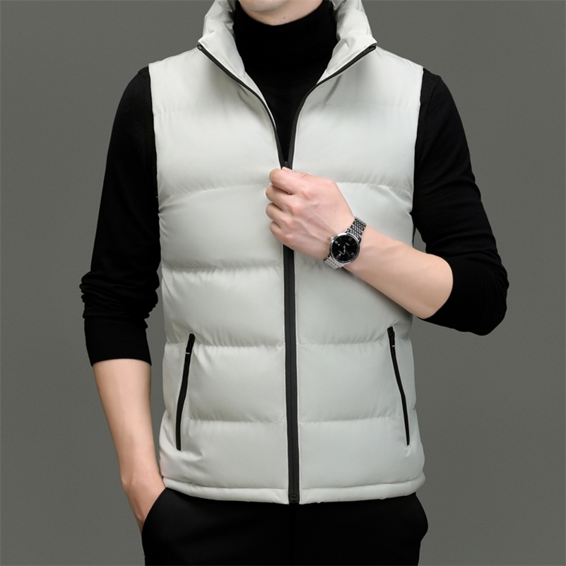 Mens Vest Jacket Autumn Winter Warm Sleeveless Jacket Casual Stand Collar Vest Trend Mens High Quality Sports Coat Vest 241007