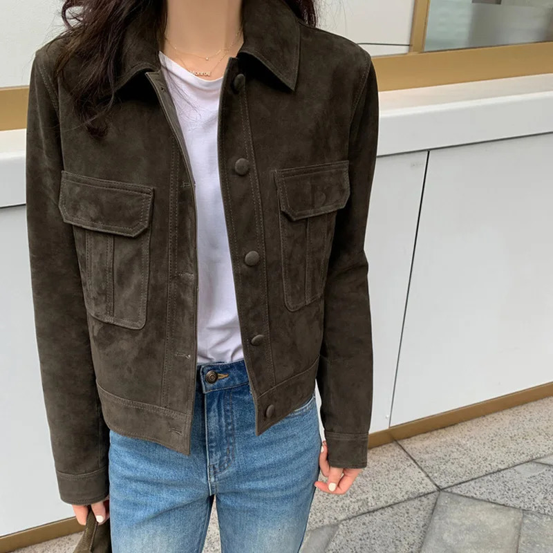 Classic high-quality leather jacket winter cashmere veet face coat womens weight loss Versatile Jaqueta streetwear 241025
