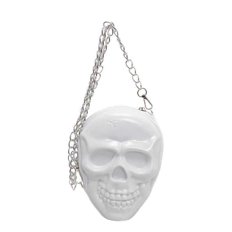 CMM Halloween Skeleton Bag for Women New Fashion and Personalized Funny Single Shoulder Chain Small Round Bag