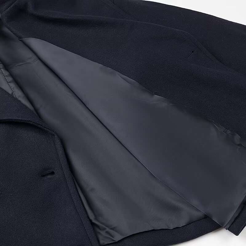 TWomenSolid Soft Tweed New Fashion Casual Simple Short Fall Winter Coat Double-Breasted Jacket