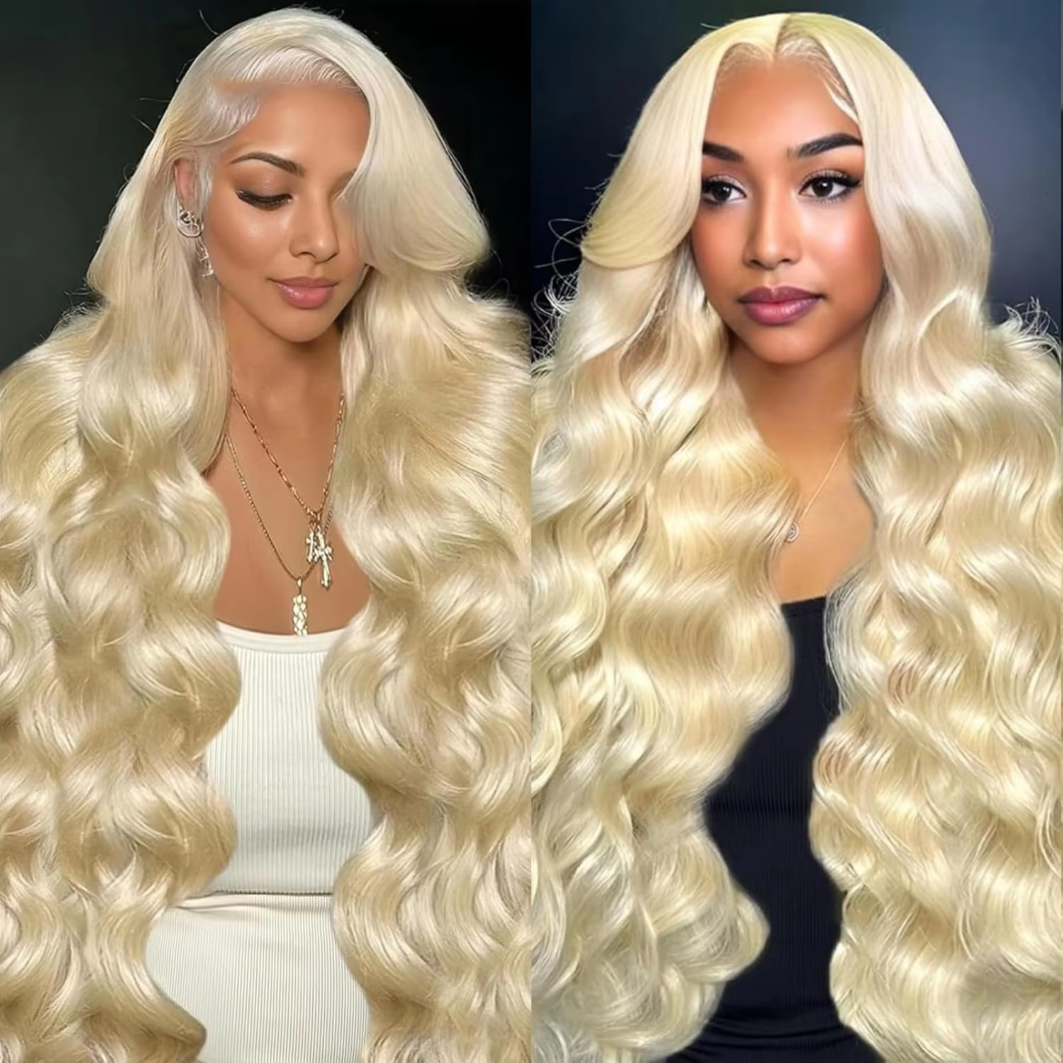 200% HD Transparent 613 Body Wave 13x6 Front Human Hair Wig Color Preplucked 13x4 Honey Blonde Lace Frontal Wigs For Women
