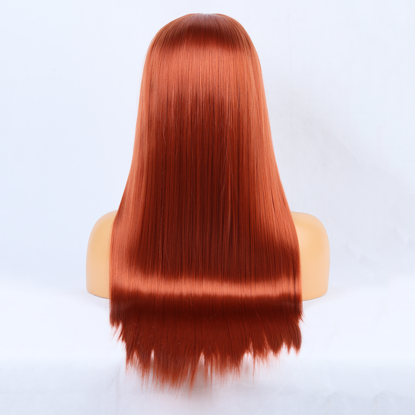 RDY Copper Red Silky Straight Synthetic Lace Front Wig Glueless Natural Haire Reddish Brown Frontal Hair Wigs for Women Daily