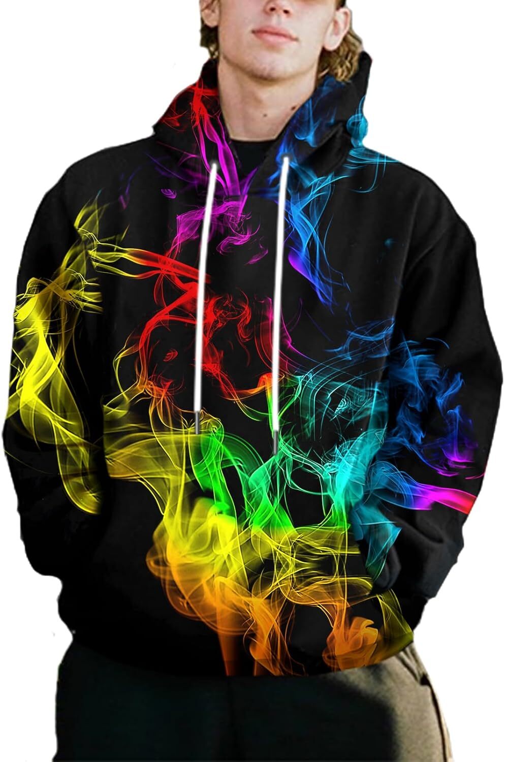 Hoodie for Mens Unisex Novelty 3D Printed Sweatshirts for Men with Big Pockets Graphic Hoodies sweatshirt Trendy patterns cool