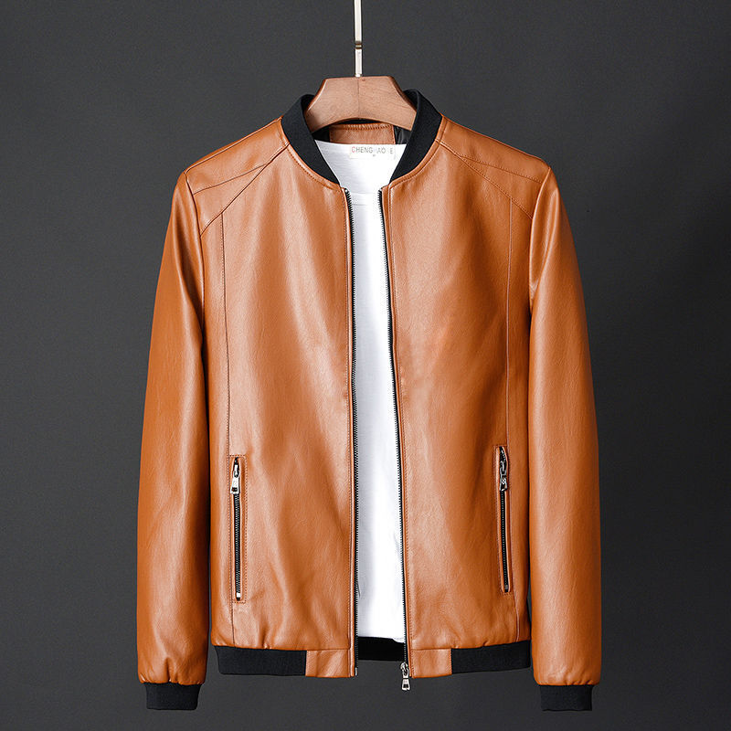 M-8XL2024 New Designer Winter Fashion Fat and Plush Plus Men's Thick Leather Jacket