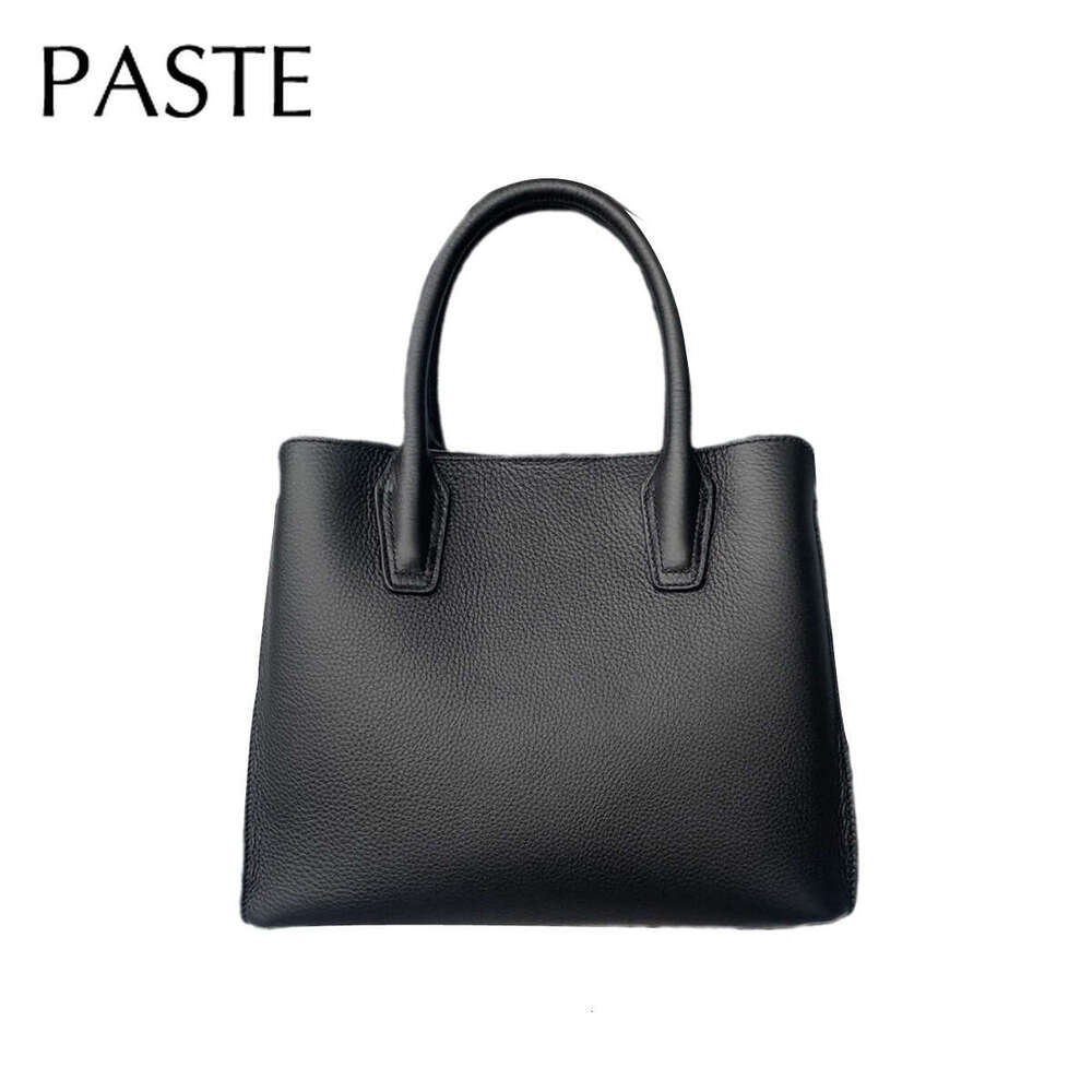 2024 New Stylish Large Capacity Cowskin Tote Coffee Kakhi Color First Layer Cow Leather Women Handbag All-Match Shoulder Bag