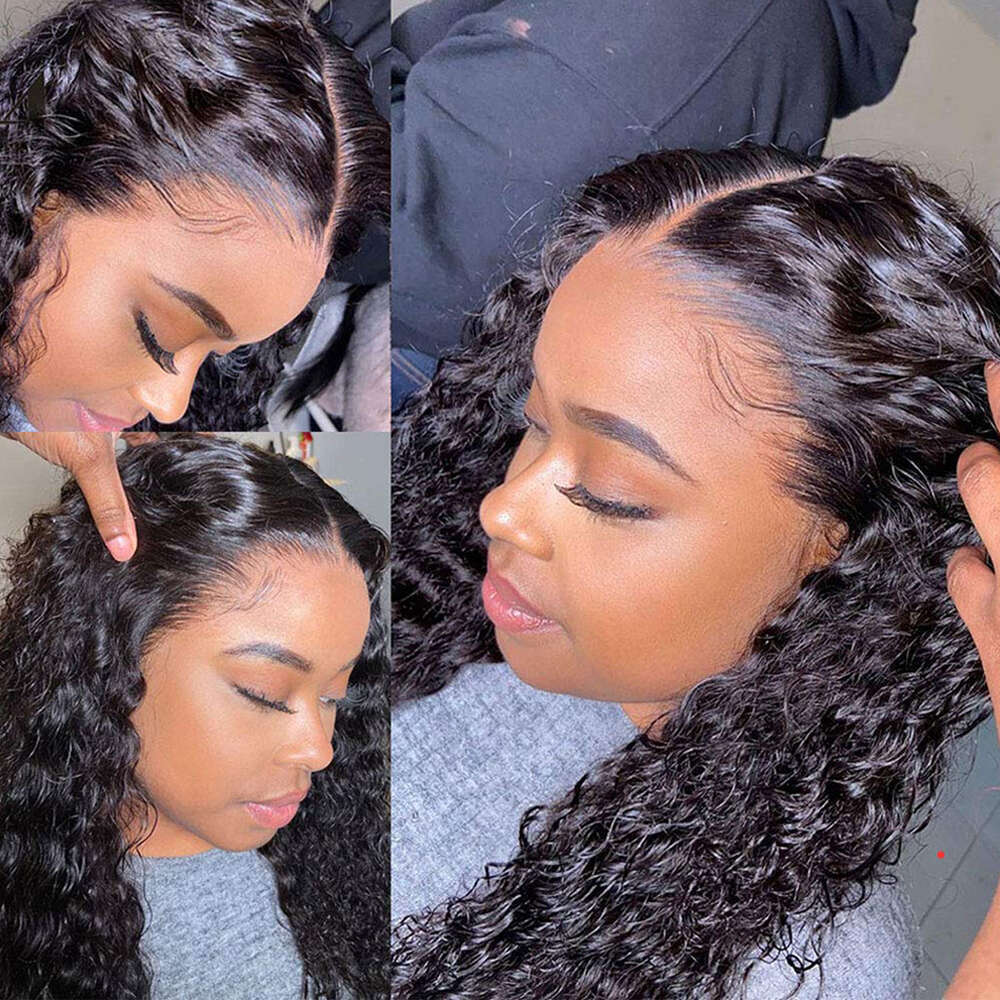 Curly Bob Human Hair Wigs x Lace Closure Wig Short Pixie Cut Kinky Front Frontal