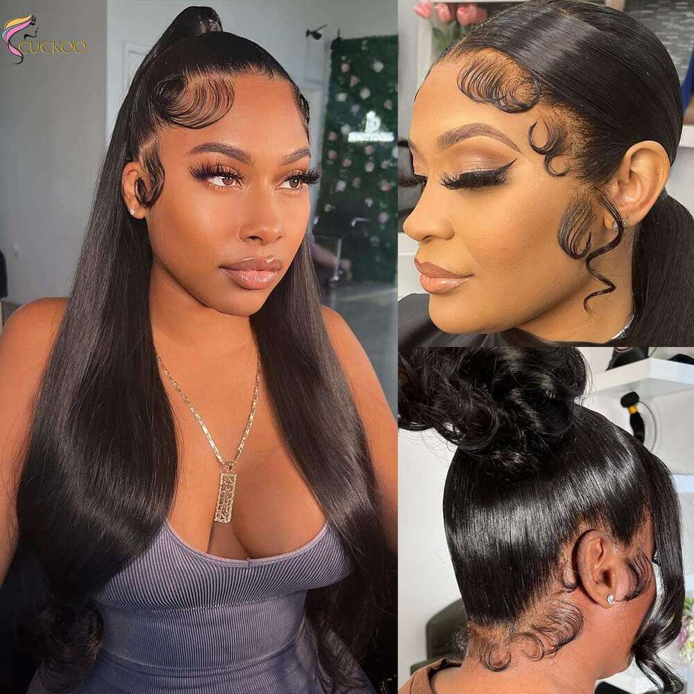 Density Full Hd Lace Wig X Human Hair Ready To Wear Pre Cut Inch Straight Glueless Wigs For Women