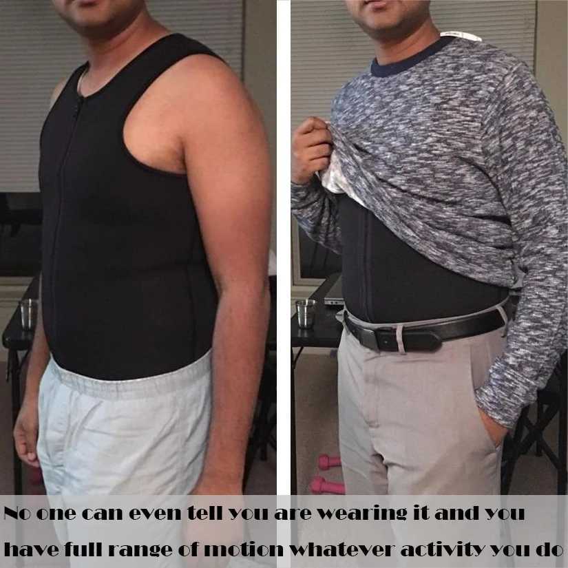 Men Body Shaper Waist Sauna Suit Sweat Vest Slimming Underwear Fat Burner Workout Tank Tops Weight Loss Shirt ShapewearXJ241028