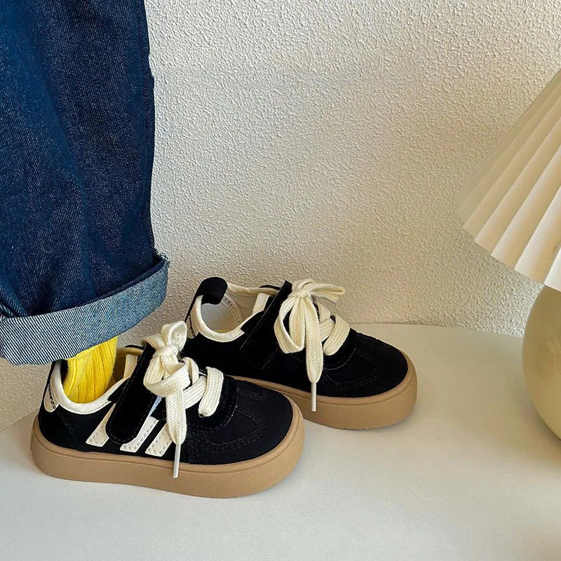 Korean Kids Canvas Shoe 2024 Toddler Baby Shoes Spring Autumn Boys Casual Shoes Soft Sole Breathable Girls Red Canvas Shoes 241028