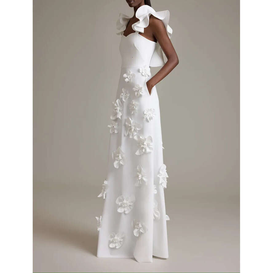 Solid Column Prom Square Sleeveless Or Length Taffeta Hand Wers Draped Ruffle Celebrity Evening Dresses Plus Size Custom Made B5010 0508