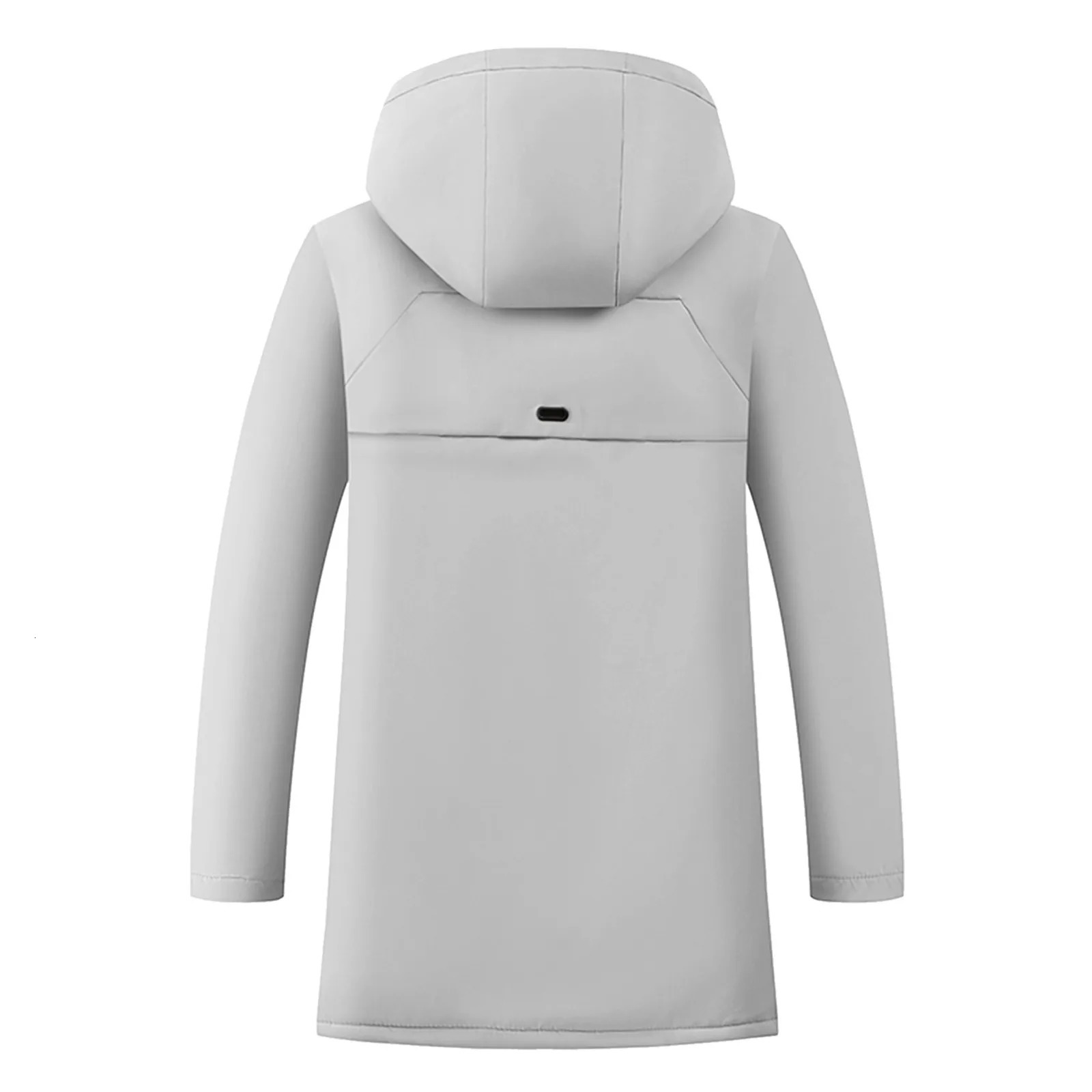 Mens Cotton Windproof Solid Color Coats Parkas Jackets For Men Long Hooded Coat Winter Warm Thick Fleece Jacket 241024
