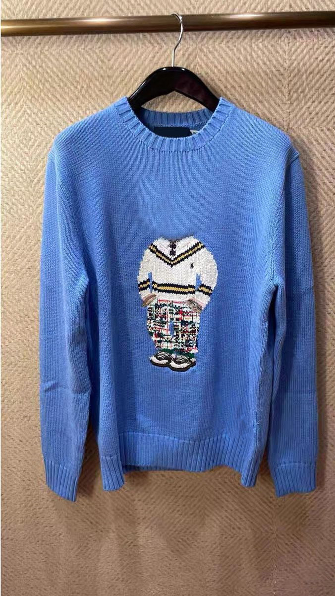 Men's casual high-end burst pullover round neck knit hoodie autumn and winter design sense of the new fashion brand loose matching outside wear