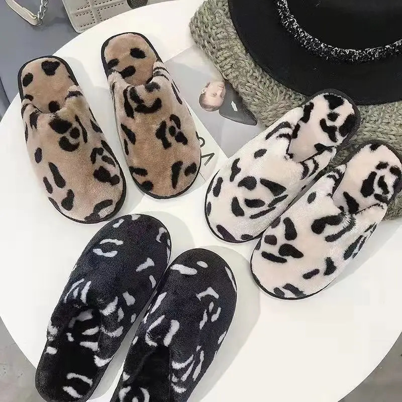 2024 womenmen Home Soft Sole Slippers Winter Plush Warm Plush Shoes Fashion Casual Cotton Shoes Slippers 241025