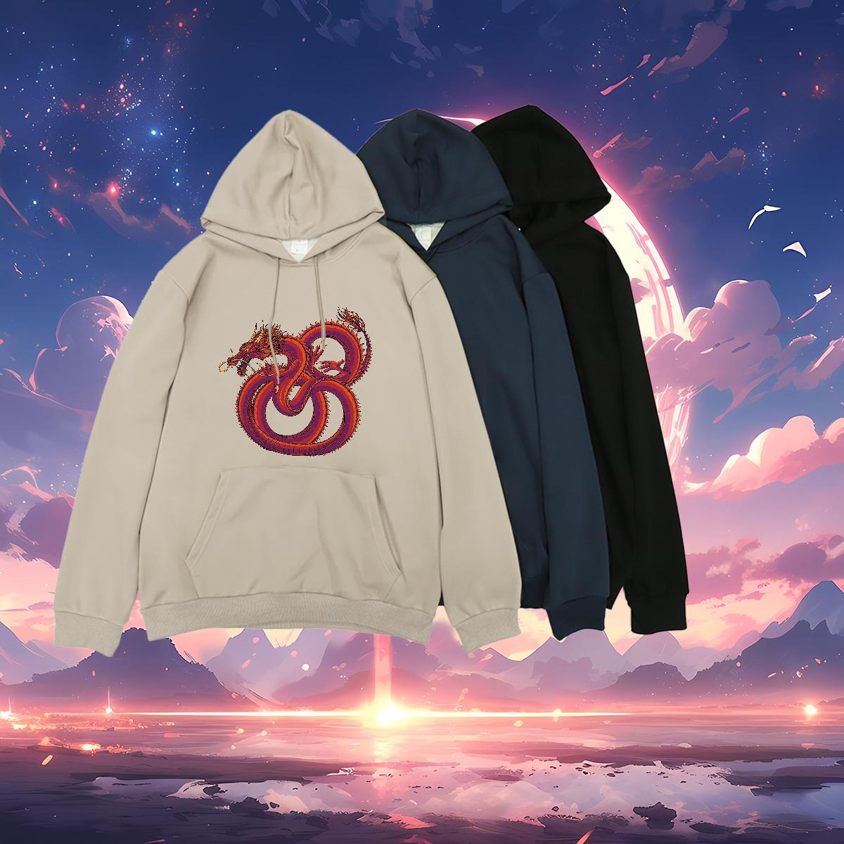Fashion New Hooded Sweatshirt Anime Print Unisex Hoodie for Man Woman Clothings Sport Warm Fleece Hooded Collar