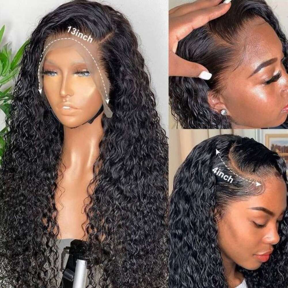 inches density curly hd transparent lace frontal human hair wigs for woman x Lace Frontal Human Hair pre cut