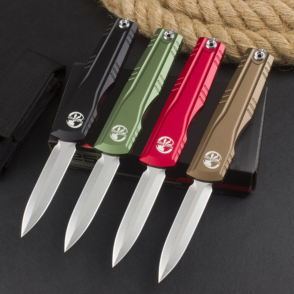 4Models Combat-TR Knife 2.95 D2 Blade T6-Aluminum Handles Pocket Knives Self-Defense EDC Tools