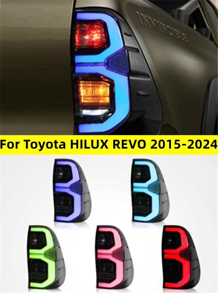 LED Tail Lamp For Toyota HILUX REVO 20 15-2024 RGB Running Light Turn Signal Brake Light Stop Light