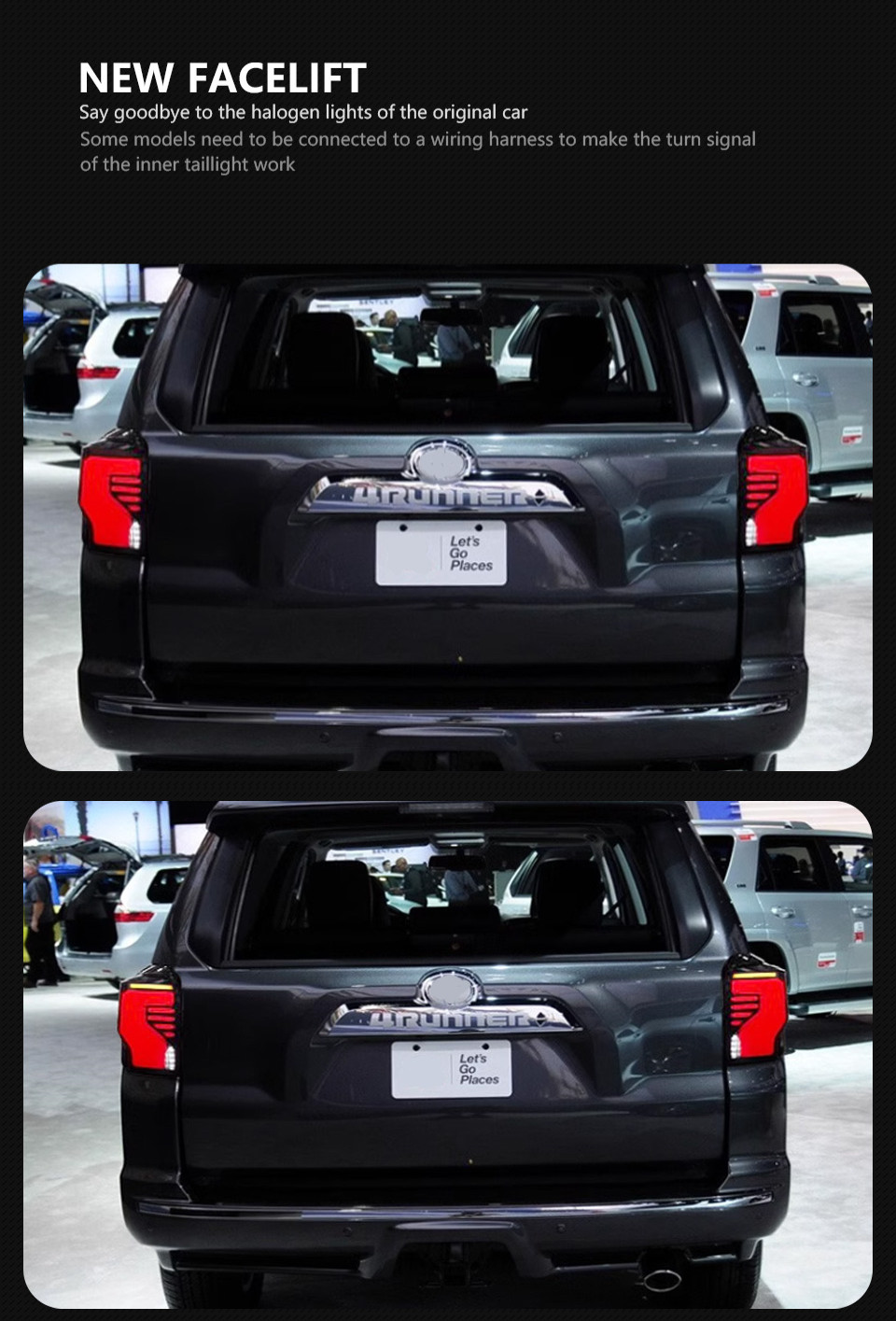 Taillights for Toyota 20 14-20 20 4 Runner Rear Brake Lamp Dynamic Signal Reversing Highlight Taillight Assembly