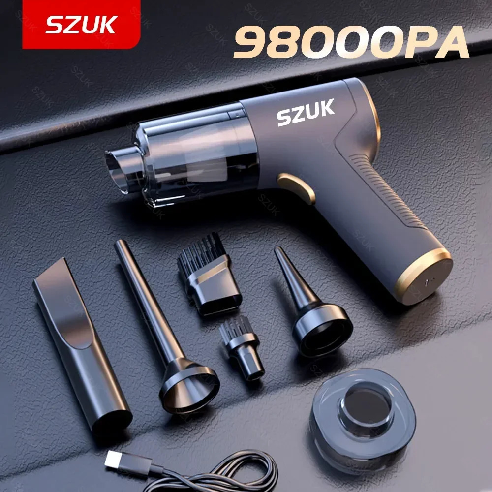 SZUK Car Vacuum Cleaner Wireless Mini Powerful Vacuum Cleaner Home Appliance Portable Handheld Cordless Super Strong Cleaning 241028