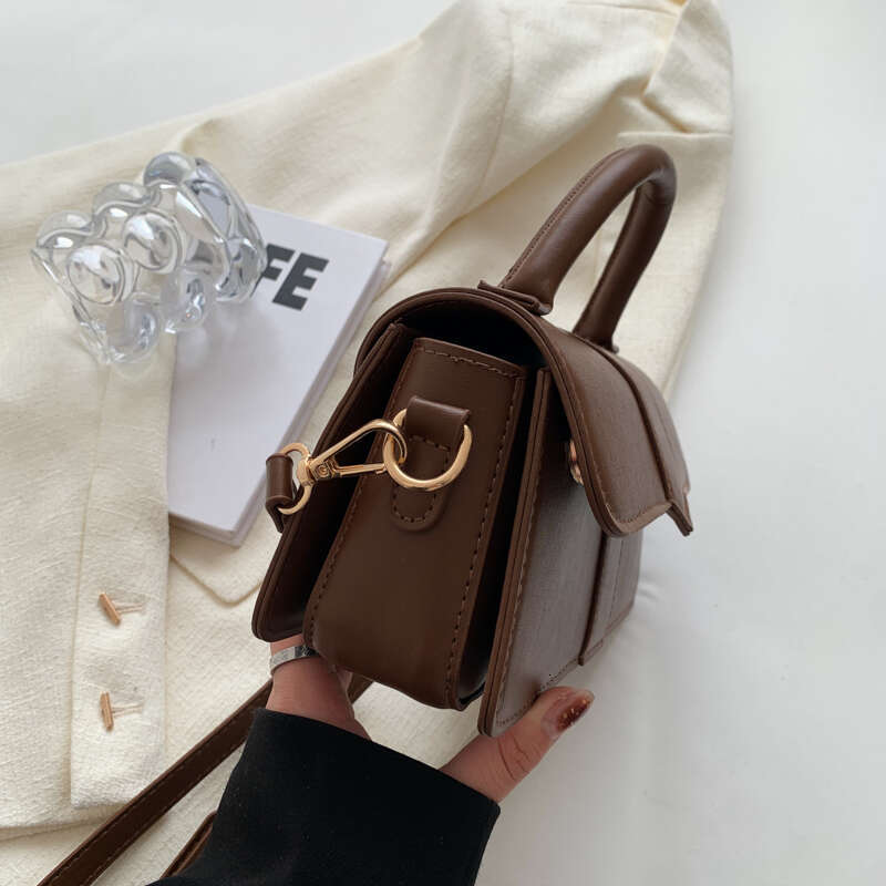 Leather Pu Shoulder for Women Handbag - Fashion Crossbody Bags Vintage Underarm Bag Square Satchel (Black)