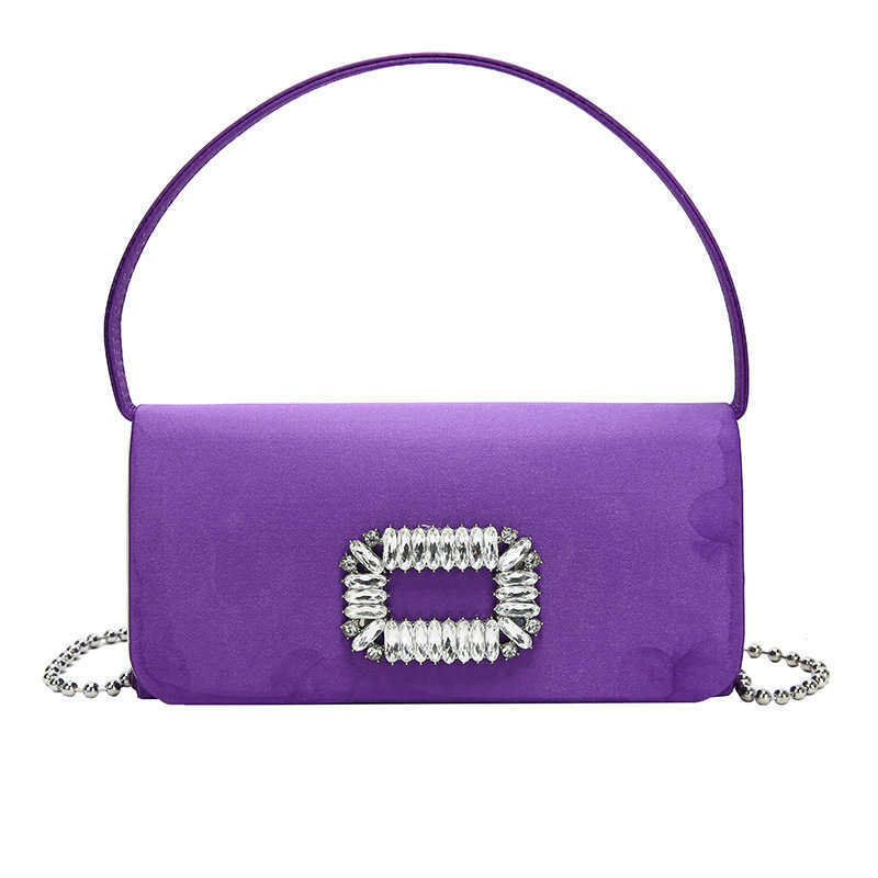 CMM Candy Colored Small Bag New Korean Version Fashion and Personalized Rhinestone Hand Held Womens Chain Crossbody Small Square Bag Pu