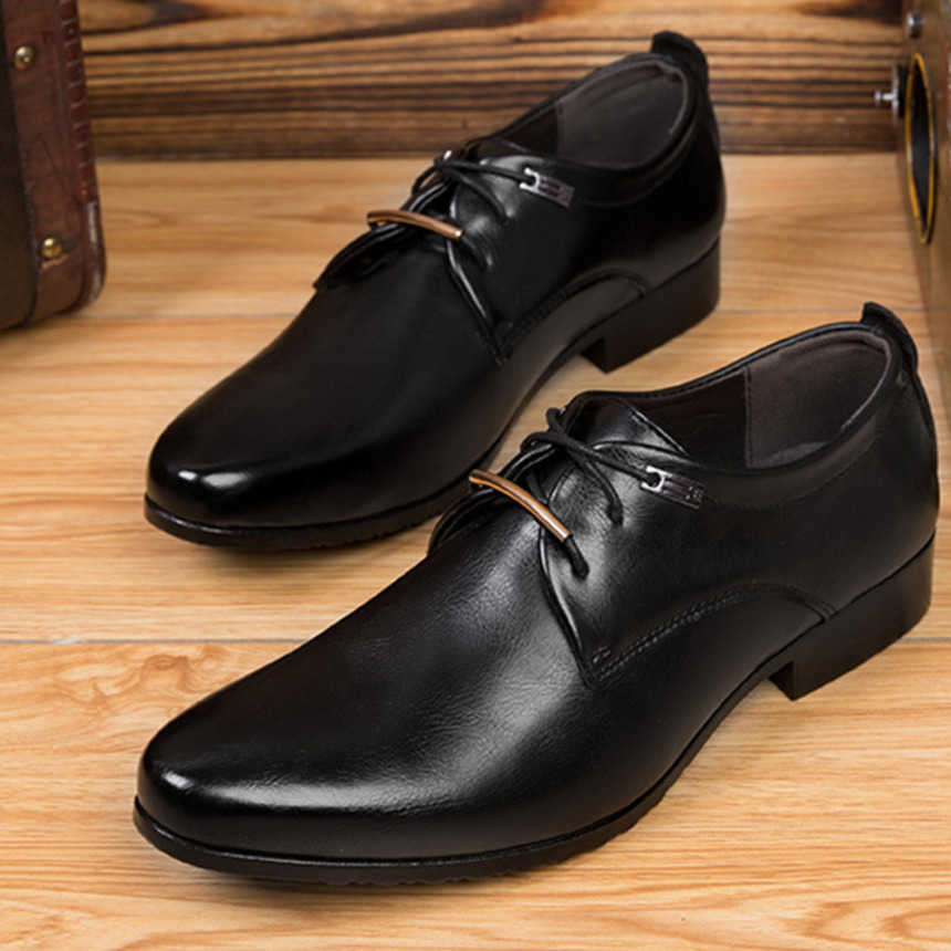 Men Dress Shoes New Business Dress Mens British Leather Shoes Lace Up Casual Shoes Trendy Men Shoes 241009