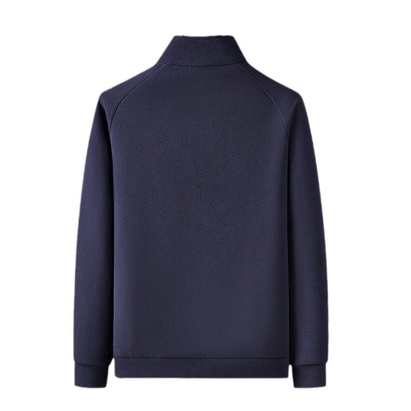 2024 New Designer Women's Zipper Open Hoodie Men's Stand up Collar Solid Color Casual Autumn/Winter Couple Wool Jacket