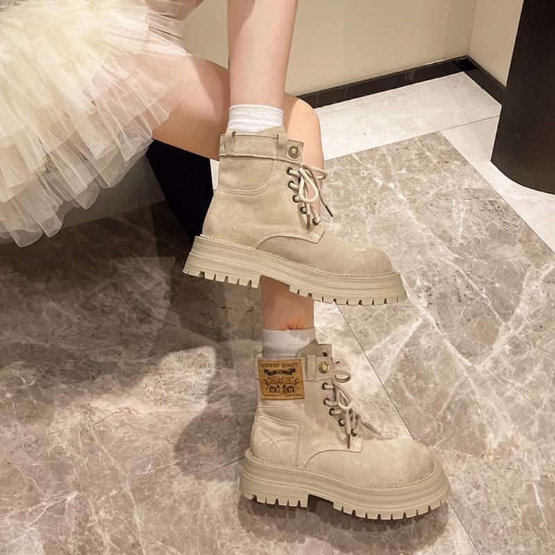 Ankle Platform for 2024 Chunky Ladies Stivali Black Boots Women New Barefoot Shoes atos Mujer 5795