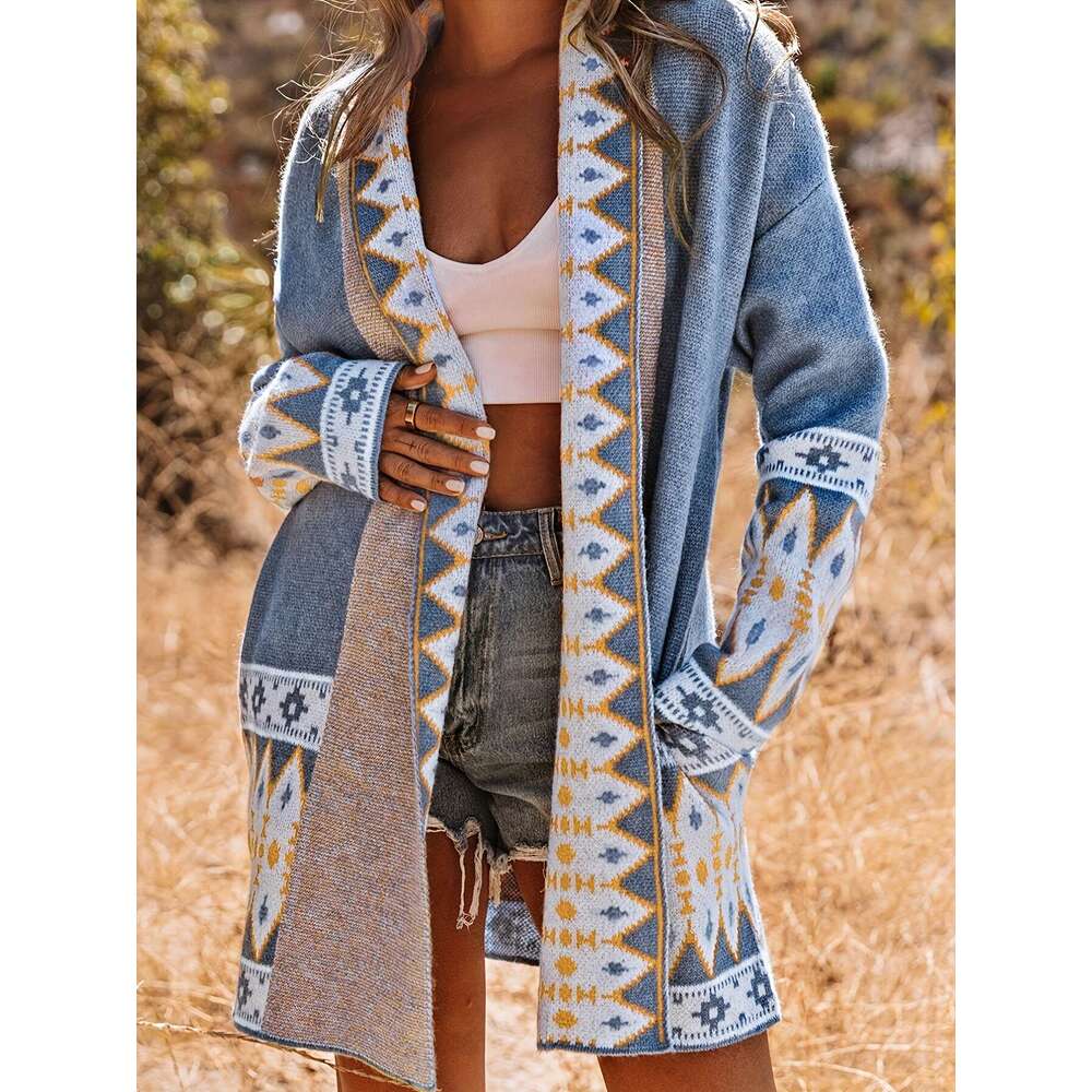 Miyouj Women's Knitted Top Coat Pattern Cardigan Long Sleeve Sweater Colorful Casual 2025 Sweaters New Style Outerwear Tops