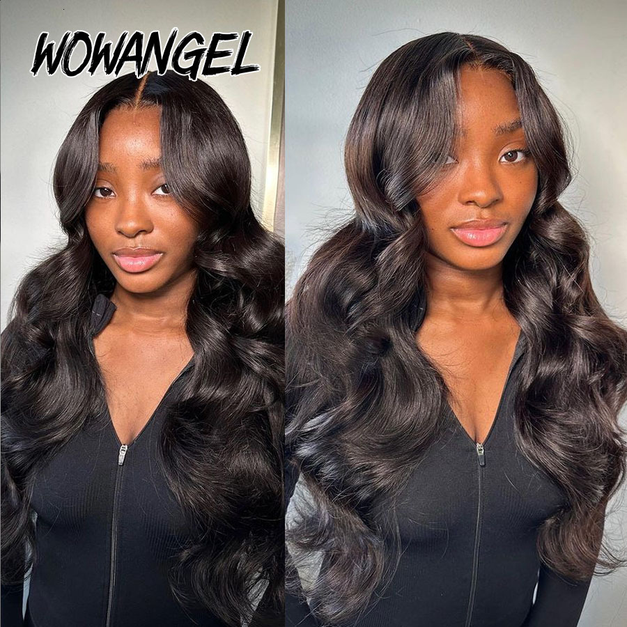 WOWANGEL 2x6 KIM K Deep Parting HD Lace Closure Ready to Go Glueless Body Wave Wigs 250% Melt Skins For Women