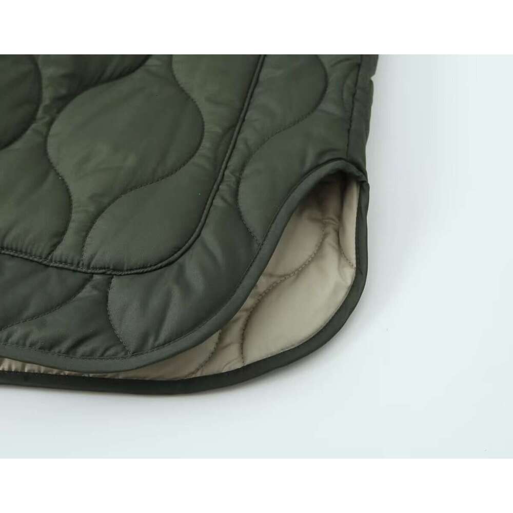 TRAFZA Women Padding Zip Up Puffy New 2024 Fashion Street Fall Winter Jacket Coat