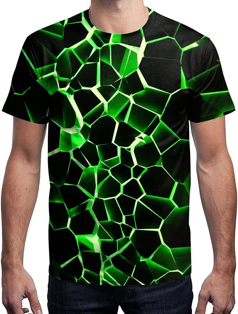 Mens T shirt Mens T shirt 3D Graphic Colorful T-Shirts Short Sleeve Crew Neck Print Tee for Men Women and Youngs tee Casual tops summer casual fashion