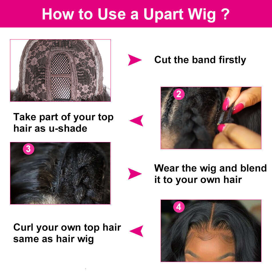 Unice Highlight Straight U Part Wig FB Color Human Hair Wigs Brazilian Mini Leave Out Easy Blend