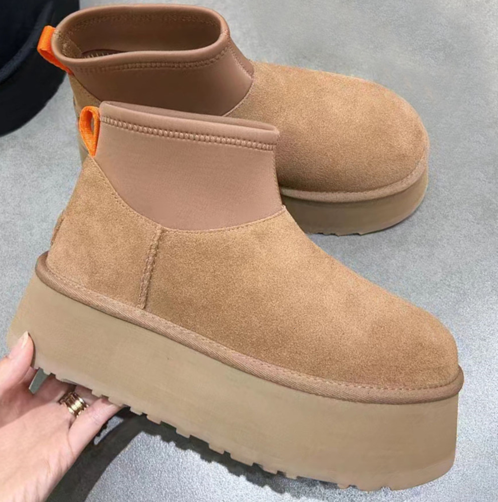 Designer Boots Classic Mini Dipper Tazz Slippers Tasman Booties Ultra Snow Boot Platform Short Medium Thick Bottom Women Men Fur Sheepskin Chestnut fashion jfq