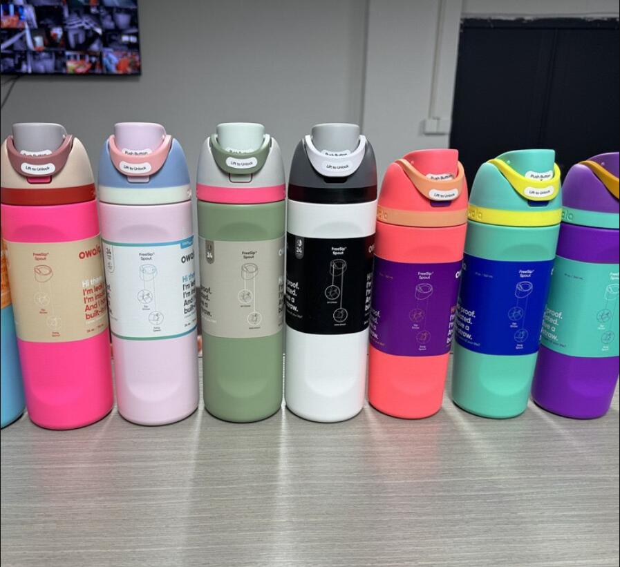 Insulated Stainless Steel Water Bottle with Straw OWALA DHL Tumbler, BPA-Free, Great for Sports, Travel | 19oz, 24oz, 32oz dh910320090