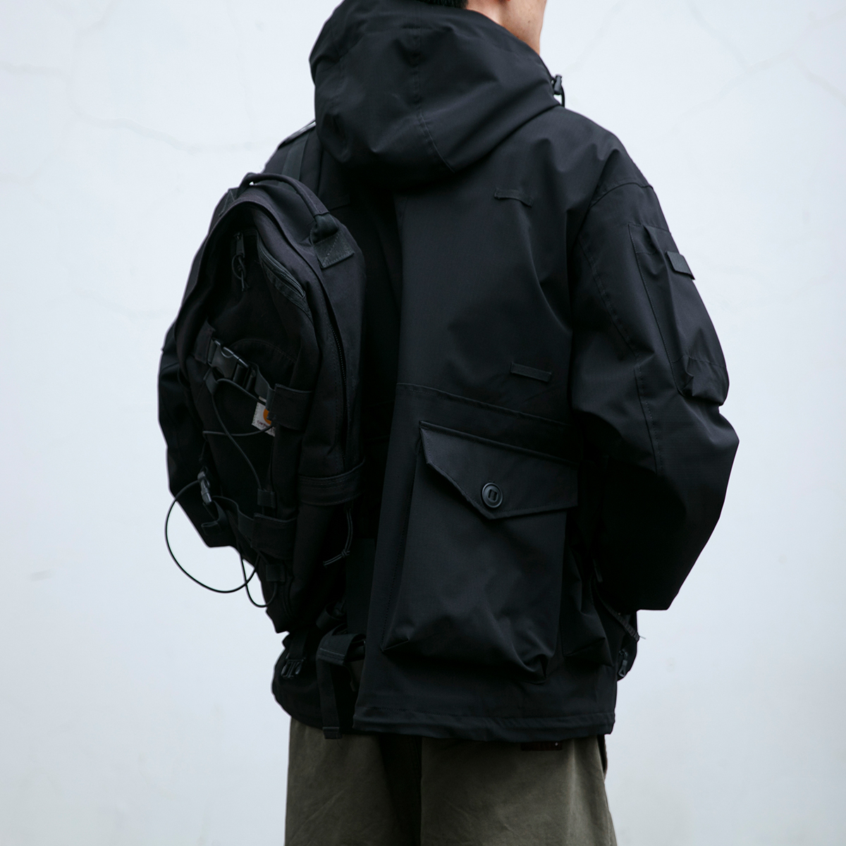 Outdoor Mountain Multi-Pocket Windproof Hiking For Men Clothing High Quality Haruku Casual Hooded Cargo Jacket Male
