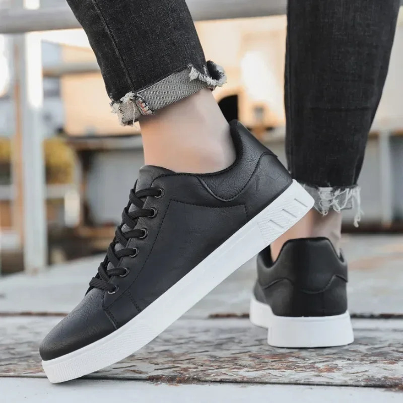 Classic Men Leather Shoes Spring Summer Trendy All-match Platform Casual Shoes Loafers British Leather Sneakers Flats Shoes 241025
