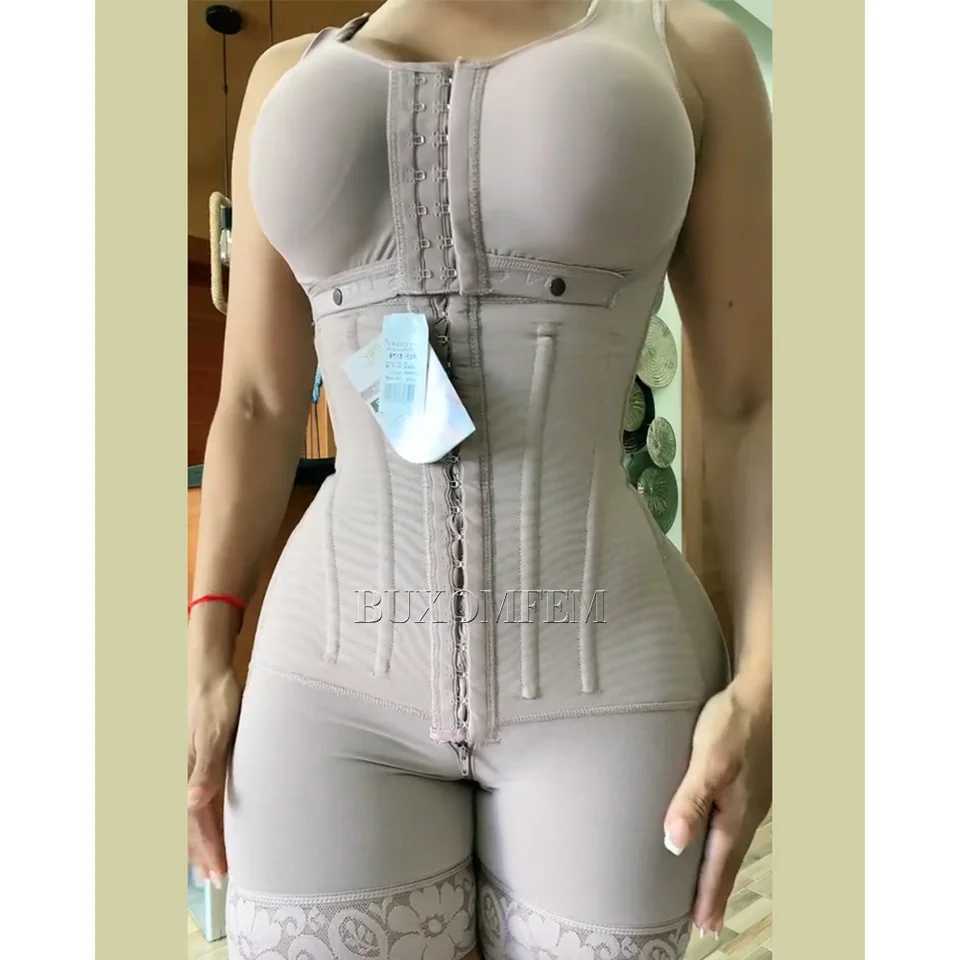 Highly Compressed Tight Breasted Jumpsuit Sleeveless Shapewear with Chest Wrap Adjustable Postpartum Belly Wrap Fajas with BraXJ241028