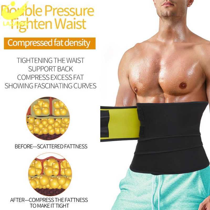 LAZAWG Men Fitness Bandage Wrap Waist Trainer Shapewear Belt Slimming Tummy Belt Corset Top Stretch Waist Cinchers Body ShaperXJ241028